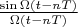 $ \frac {\sin \Omega (t-nT)} {\Omega (t-nT)} $