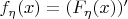 $f_{\eta}(x)=(F_{\eta}(x))'$ $f_{\eta}(x)=(F_{\eta}(x))'$