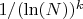 $1/(\ln(N))^k$