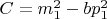 $C=m_1^2-bp_1^2$ $C=m_1^2-bp_1^2$