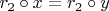 $r_2\circ x=r_2\circ y$