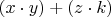 $(x\cdot y)+(z \cdot k)$ $(x\cdot y)+(z \cdot k)$