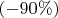 $(-90\%)$