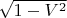 $\sqrt{1-V^2}$