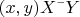 $( x , y ) &isin; X &times; Y$