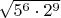 $\sqrt{5^6\cdot 2^9}$