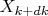 ${X_{k + dk}}$