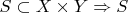 $S\subset X\times Y\Rightarrow S$