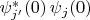 $\psi_{j'}^*(0)\,\psi_j(0)$ $\psi_{j'}^*(0)\,\psi_j(0)$