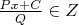 $\frac{Px+C}{Q}\in Z$