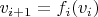 $v_{i + 1} = f_i(v_i)$