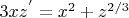 $3xz^{'} = x^{2}+z^{2/3}$