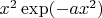 $x^2\exp(-ax^2)$