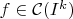 $f\in\mathcal{C}(I^k)$