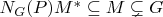 $N_G(P)M^* \subseteq M \subsetneq G$ $N_G(P)M^* \subseteq M \subsetneq G$