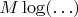 $M \log(\ldots)$