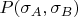 $P(\sigma_A, \sigma_B)$