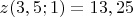 $z(3,5;1)=13,25$