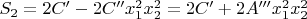 $S_2=2C'-2C''x_1^2x_2^2=2C'+2A'''x_1^2x_2^2$