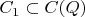 $C_1\subset C(Q)$