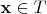 $\mathbf x \in T$