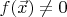 $f(\vec{x})\ne0$