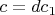 $c=dc_1$