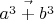 $\vec{a^3 + b^3}$ $\vec{a^3 + b^3}$