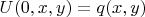 $\[U(0,x,y) = q(x,y)\]$