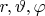 $r,\vartheta,\varphi$