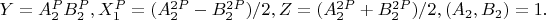 $Y = A^P_2B^P_2, X^P_1 = (A^{2P}_2 - B^{2P}_2)/2, Z = (A^{2P}_2 + B^{2P}_2)/2, (A_2, B_2) = 1.$