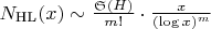 $N_{\text{HL}}(x) \sim \frac{\mathfrak{S}(H)}{m!} \cdot \frac{x}{(\log x)^m}$ $N_{\text{HL}}(x) \sim \frac{\mathfrak{S}(H)}{m!} \cdot \frac{x}{(\log x)^m}$