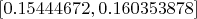 $[0.15444672,0.160353878]$