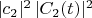 $|c_2|^2\,|C_2(t)|^2$