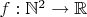 $f: \mathbb{N}^2 \to \mathbb{R}$