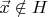 $\vec{x}\notin H$