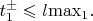 $t^{\pm}_1 \leqslant l{\max}_1.$ $t^{\pm}_1 \leqslant l{\max}_1.$