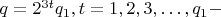 $ q = 2^{3t}q_{1}, t = 1,2,3,
\ldots, q_{1} - $ $ q = 2^{3t}q_{1}, t = 1,2,3,
\ldots, q_{1} - $