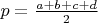 $p=\frac{a+b+c+d}{2}$