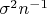 $\sigma^2 n^{-1}$