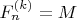$F_n^{(k)}=M$ $F_n^{(k)}=M$