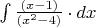 $\int \frac {(x-1)}{(x^2-4)} \cdot dx$