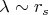 $\lambda \sim r_s$