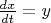 $\frac{dx}{dt}=y$