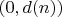 $(0,d(n))$