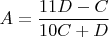 $A=\dfrac{11D-C}{10C+D}$