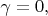 $\gamma=0,$