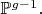 $\mathbb{P}^{g-1}.$