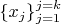 $\{x_j\}_{j=1}^{j=k}$