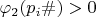 $\varphi_{2}(p_{i}\#)>0$ $\varphi_{2}(p_{i}\#)>0$